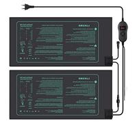 Kit de tapis chauffant - Contrôleur de tapis chauffant - Pour la germination des plantes - Système de connexion en série - 52,5 x 25,5 cm - Noir
