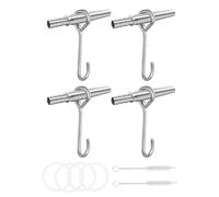 Kit de taraudage de sirop d'érable - Ensemble de lames et tubes en acier inoxydable | Système de collecte de 4 paquets - Comprend des tubes de 100 cm, des crochets et des brosses de nettoyage