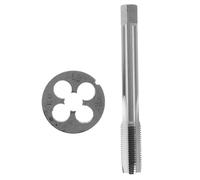 Kit de Taraudage Filière à Main, Acier Rapide | Rainure Droite, Prise Manuelle Pratique, Usage Polyvalent, Métal Argenté, pour Réparation de Filetage et Entretien