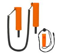 Kit de Tarière à Glace Rétractable, Outil de Sauvetage sur Glace en PVC et Acier Inoxydable ABS avec Longue Corde et Sifflet, 20 X 10 X 4 Cm, équipement de sécurité Portable pour la Pêche
