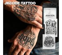 Kit de tatouage semi-permanent 2 pièces | Autocollant de tatouage And Cool Hope, tatouage de motifs graffiti, tatouage à la main | Tatouage imperméable pour hommes, faux tatouages réalistes, non réflé