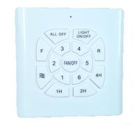 Kit de télécommande pour ventilateur de plafond 433 MHz avec interrupteur mural sans fil à 6 vitesses avec variateur de lumière, minuterie pour ventilateur compatible avec Hunter for honeywell