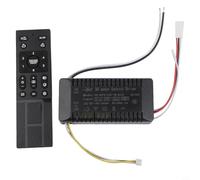 Kit de télécommande pour ventilateur de plafond avec contrôleur à intensité variable et fréquence variable, 6 vitesses, surveillance de la batterie, AC 110-265 V, pour chambre à coucher ou salon (noir