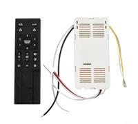 Kit de télécommande pour ventilateur de plafond sans fil pour lumière et ventilateur, minuterie à 3 vitesses, compatible avec Heller UK (noir + blanc)