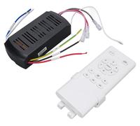 Kit de télécommande pour ventilateurs de plafond, en ABS, avec minuterie, 2 x 3A