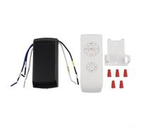 Kit de télécommande universel pour ventilateur de plafond avec récepteur, 4 vitesses, 4 fonctions de minuterie, contrôle de la lumière LED, technologie radio RF, silencieux, installation facile