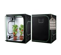 Kit de tente de culture intérieure SucceBuy, tente pour plantes d'intérieur avec système de ventilation, tentes de culture en Mylar hautement réfléchissantes pour fleurs et légumes 60x60x180cm