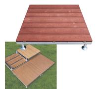 Kit de Terrasse Flottante Modulaire, Plate-forme Surélevée Réglable | Autoportante À Profil Bas, Terrasse De Bricolage Résistante pour terrasse, pelouse, jardin(Mahogany,84*20cm/33.1*7.9in)