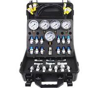 Kit de test de pression hydraulique, 5 manomètres, 13 raccords, étui durable