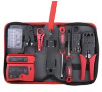 Kit de testeur de câbles réseau 9 pièces pour câbles CAT5, CAT6, connecteurs RJ45 et RJ11