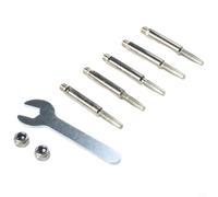 Kit de tête d'affûtage de chaîne de tronçonneuse avec fraise cylindrique en émeri pour meuleuse manuelle à main, options de diamètre 4,0, 4,8, 5,5 mm, lot de 6 pièces (4 mm)