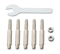 Kit de tête d'affûtage de chaîne de tronçonneuse avec fraise cylindrique en émeri pour meuleuse manuelle à main, options de diamètre 4,0, 4,8, 5,5 mm, lot de 6 pièces (4,8 mm)