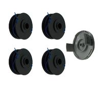 Kit de tête de coupe-bordures Ryobi : Bobine RAC123 (x4) et couvercle RAC122 (x1) - Ensemb