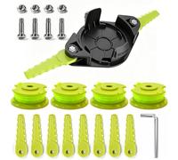 Kit de tête de fil ACFHRL2 pour débroussailleuse Ryobi P2008A P2008BTL RY40021 P2080 P20100 RY40240 P20120VNM P20140VNM P20200VNM - Cordon de rechange AC80RL5 pour débroussailleuse Ryobi One Plus+