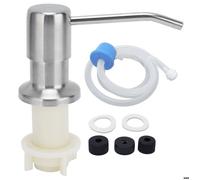 Kit de Tête de Pompe à Savon Évier de Cuisine en Acier Inoxydable Distributeur de Liquide Intégré avec Tube D'extension
