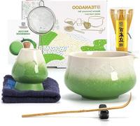 Kit de thé matcha - Ensemble pour préparer le thé vert - Rituel authentique - Ensemble complet avec accessoires - 7 pièces, 560 ml - Vert