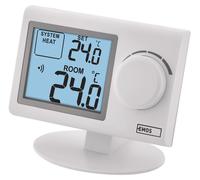 Kit de thermostat d'ambiance sans fil, comprenant un émetteur et un récepteur, portée de 100 mètres, plage de température de 5 à 35 °C, couleur blanche
