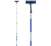 Kit de tiges d'alimentation en eau, extensible à 3,6 mètres, pour le nettoyage des panneaux solaires et des fenêtres, brosse rotative à 180°, tuyau de 20 mètres, ensemble complet d'outils pour le nett