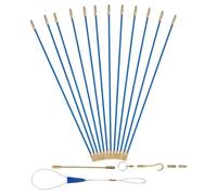 Kit de Tirage de Tire-fil en Fibre de Verre 33cm, Flexible | Électriciens, Usage Domestique ou Professionnel, Aide au Passage des Câbles Coffrets Occupés