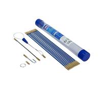 Kit de tire-câbles et accessoires Faithfull - 3,3 mètres, 4 mm de diamètre - Kit de 15 pièces comprenant 10 tiges en fibre de verre de 330 mm, un tire-câble de traction et un tube de rangement