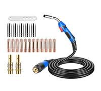 Kit de Torche de Soudage MIG/MAG MB25 KD, 4m avec Connecteur Euro et Set de 20 Pièces d'Usure in iffuseur Cuivre & Guides-Courant, 250A pour Soudage CO₂/Argon en Atelier & Industrie