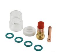 Kit de torche de soudage TIG 8 pièces pour Wp-17 18 26 avec lentille à gaz Stubby numéro 12, tasse en verre résistant à la chaleur et corps de serrage 0,6 cm