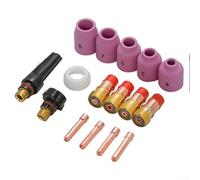 Kit de torche de soudage TIG avec lentille à gaz en alumine pour WP-17/18/26 pour Lincoln PTA pour Miller DB Series Secure Long Back Cap Porte-électrode Pipeline en acier au carbone