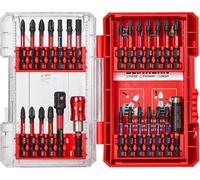 Kit de tournevis 27 pièces, en acier S2, avec embouts magnétiques : Torx, Phillips, Pozidriv, fente, hexagonal. Diamètre du manche : 1/4 de pouce. Livré avec un support d'embouts et une boîte de range
