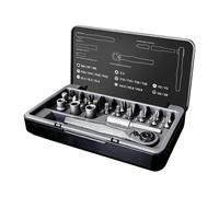 Kit de tournevis à cliquet magnétique - Outil de réparation magnétique 25 en 1 avec mallette - Kit de tournevis multi-cliquet - Pour maison, garage, voiture, hommes, père, mari