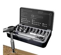 Kit de tournevis à cliquet magnétique - Outil multifonction 25 en 1 pour réparations avec mallette - Tournevis de précision pour réparations domestiques - Pour maison, garage, atelier, ordinateur