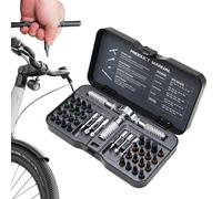 Kit de tournevis à cliquet, support magnétique, poignée ergonomique, 181 x 98 x 36 cm, sélection multibits, boîtier de stockage portable, réparation domestique, travail du bois électrique, capacité