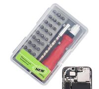 Kit de tournevis d'ordinateur | Kit d'outils de précision portable 32 en 1 - Ensemble d'embouts de tournevis | Pour PC, téléphone portable, console de jeu, lunettes, batterie, voiture, camion
