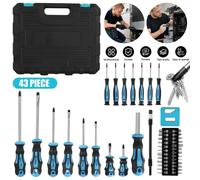 Kit de tournevis - Ensemble combiné 43 en 1 - Tournevis magnétiques - Embouts interchangeables - Acier chrome-vanadium - Coffret de rangement robuste - Pour l'électronique et le bricolage