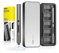 Kit de tournevis sans fil miniature avec 25 embouts, tournevis électrique de précision pour téléphones portables, lunettes, montres, 170 tr/min, 2 réglages de couple, éclairage LED
