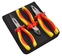 Kit de tournevis VDE, 3 pièces, jusqu'à 1000 V, de couleur jaune