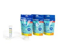 Kit de traitement - POOLSAN - Kit Équilibre de l'Eau - pH+/pH-/T 400g - 25 bandelettes