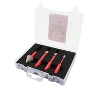 Kit de trépan diamant 6/8/10 mm avec tige triangulaire + 20 mm de fraise chanfreineuse avec tige hexagonale, pour carrelage, céramique, marbre, granit, 4 pièces