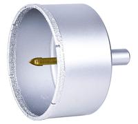 Kit de trépan diamant S&R, 68 mm, avec foret de centrage en carbure de tungstène, scie à trous diamantée, couronne de perçage creuse, pour carrelage dur, porcelaine, grès cérame, granit, marbre. Livré
