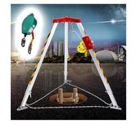 Kit de trépied pour espaces confinés, Appareil de levage trépied d'urgence 1200/1800/2600lbs(With 1800lbs Winch+fall Arrester)