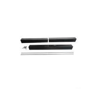 Kit de tringle à rideau réglable pour cheminée, barre de cantonnière résistante pour ouvertures de 76,2 cm à 121,9 cm, support en maille noire pour décoration d'intérieur
