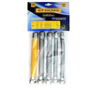 Kit de tubes en acier inoxydable extensibles flexibles pour chaudière 200/400 gaz 3/4 "mf 2x1 / 2" mf 2x3 / 4" mf uni 11.353 eau DM 174