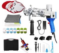 Kit de tufting pour tapis - Pistolet de tufting 2-en-1 « Cut & Loop » - Kit de démarrage avec coupe-laine - Machine de tufting électrique - Kit complet