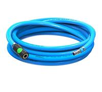 Kit de tuyau à air comprimé AUPROTEC 8mm Ø intérieur 15m Tuyau PVC | Avec raccord de sécurité Prevost S1 pour compresseur à air comprimé | Tuyau de compresseur AUPROTEC hautement flexible