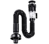 Kit de tuyau d’évacuation sans odeur, kit de vidage flexible pour lavabo, avec bonde escamotable, protection contre l’obstruction et noyau de valve anti-odeurs pour lavabo de bain