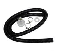 Kit de tuyau de pompe à billard 19-29 mm en PVC avec tuyau ondulé flexible de 1,8 m, surface intérieure lisse pour étanchéité, collier de serrage en acier inoxydable et adaptateur de passage de bord