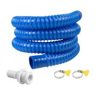 Kit de tuyau de pompe de cale - Tuyau de vidange marine de 3,8 cm avec | Tuyau de cale flexible en PVC avec sortie de vidange et colliers de serrage pour kayaks, pontons, canoës