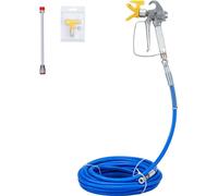 Kit de tuyau de pulvérisation de peinture Airless 15m 1/4 pouce 3600 psi avec 517 pointe - articulation tournante - appareil de pulvérisation haute pression pour couches de fond, laques, latex - idéal