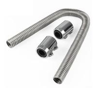Kit de tuyau de radiateur flexible en acier inoxydable de 61 cm pour voiture et camion, longue durée, dissipation de la chaleur élevée pour une installation facile, ensemble complet d'accessoires