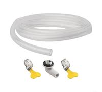 Kit de tuyau de vidange pour climatiseur de 1,8 m avec connecteur de 15 mm - Tuyau de vidange en ABS pour unités à battant divisé | Tube d'extension anti-fuite avec colliers de serrage (1,8 m)