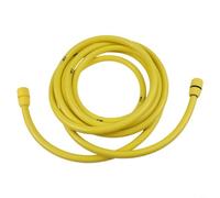 Kit de tuyau d'entrée d'eau pour lavage de voiture et jardinage - Tuyau ABS jaune à 5 points - 2 m ou 6 m - Arroseur de plantes d'extérieur flexible - Facile à installer - Résistant aux fuites - Pour